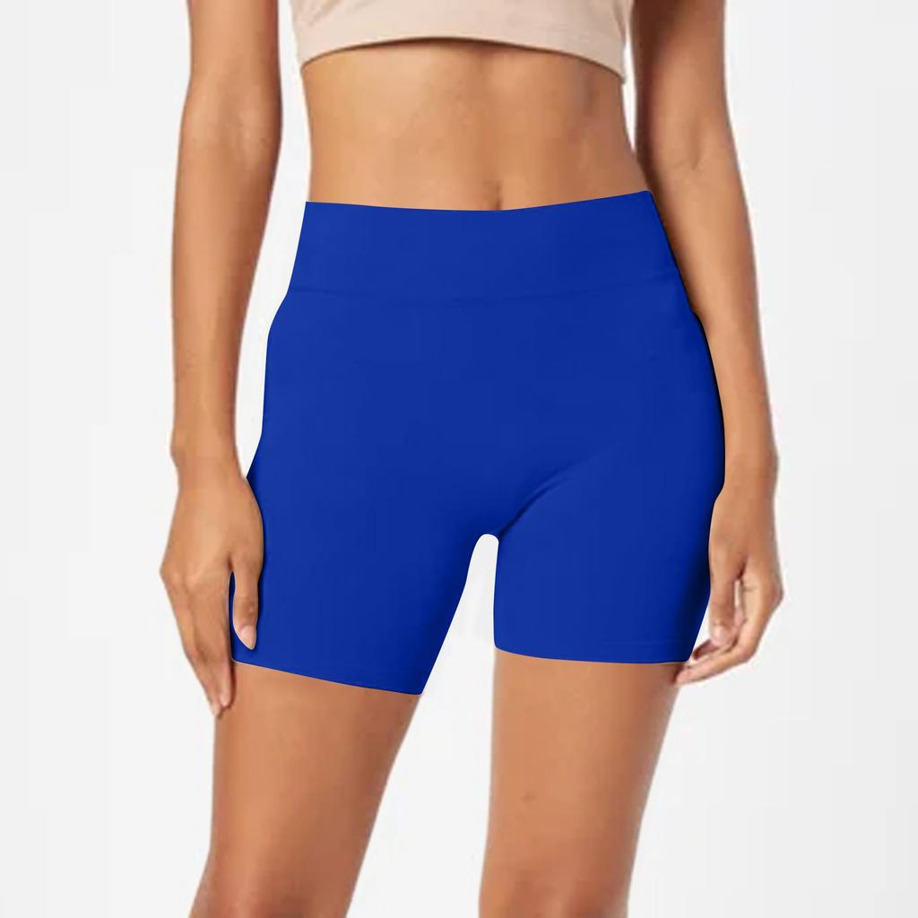 Women's Casual Peach Butt Yoga Shorts High Waist Pocket Sports Fitness Nude High Bounce Running Quick Dry Three-quarter Pants