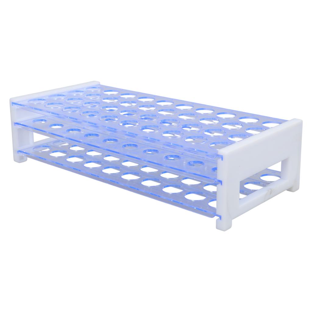 Sturdy 3 Tier Test Tube Organizers Laboratory Essentials 3 Tier Blue Test Tube Rack Durable Plastic Stand Shelves