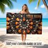 Music Guitar Theme Beach Towel Personalized Custom Name & Text Soft Quick Dry Beach Towel for Swimming Travel