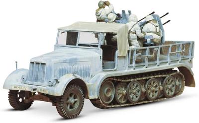 Tamiya 1/35 Военная миниатюра Серия Нет. 50-тонный полугусеничный тягач армии Германии с счетверенными зенитными орудиями Пластиковая модель 35050
