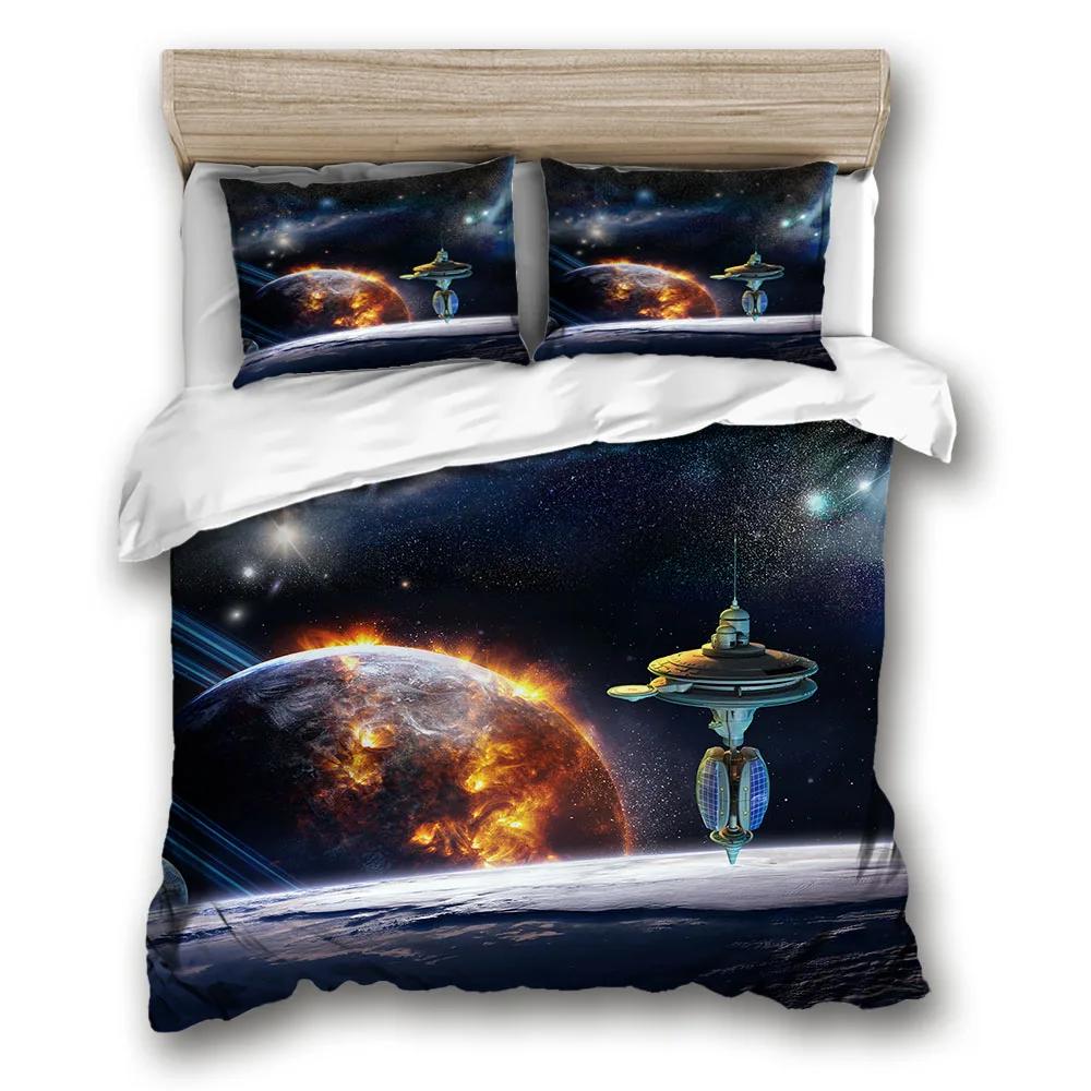Комплект постельного белья Space star 3d Galaxy Single double Twin/Queen 2pcs/3pcs комплекты постельного белья Universe Outer Space Themed