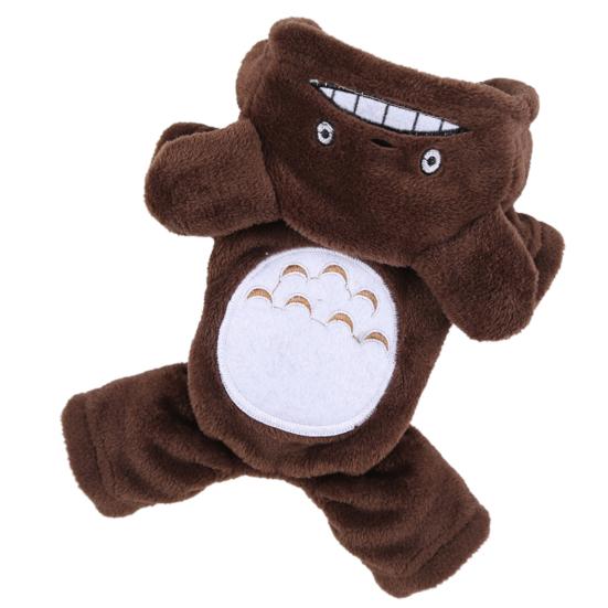 Декор для ушей с капюшоном, плюшевые теплые пуговицы на четырех ножках, пальто для домашних животных, мультяшная форма, собака