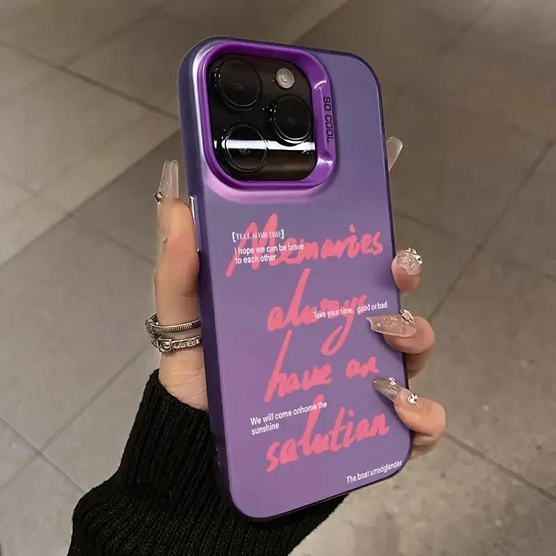 Чехол для телефона с надписью «English Letter Lips Label» для iPhone 16 15 Pro Max 14 13 12 11 Pro XR XS 7 8 16 Plus SE2, противоударный чехол