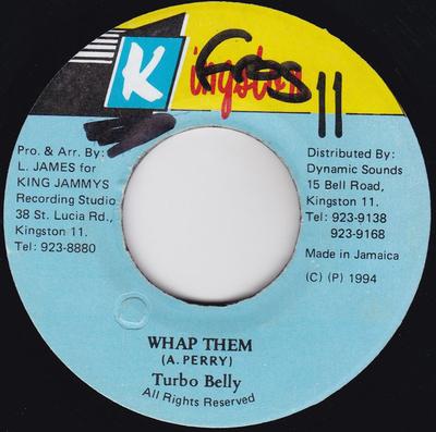 7-дюймовая пластинка TURBO BELLY - Whap Them NONE Kingston 11 1994 Ямайка Регги, Ска и Даб Б/У