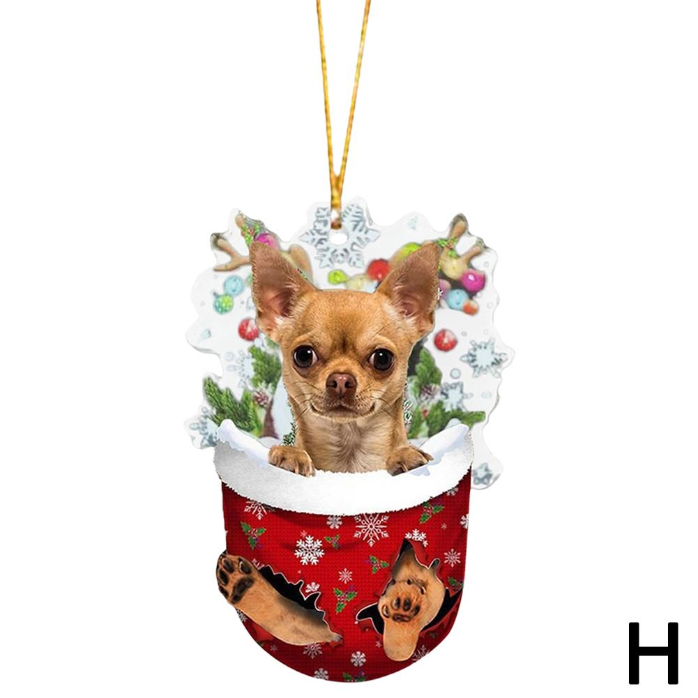 Рождественские украшения подвесные украшения подарок милые подарки для собак кулон мультфильм семья рождество персонализировать продукт елка вешалка J8M4