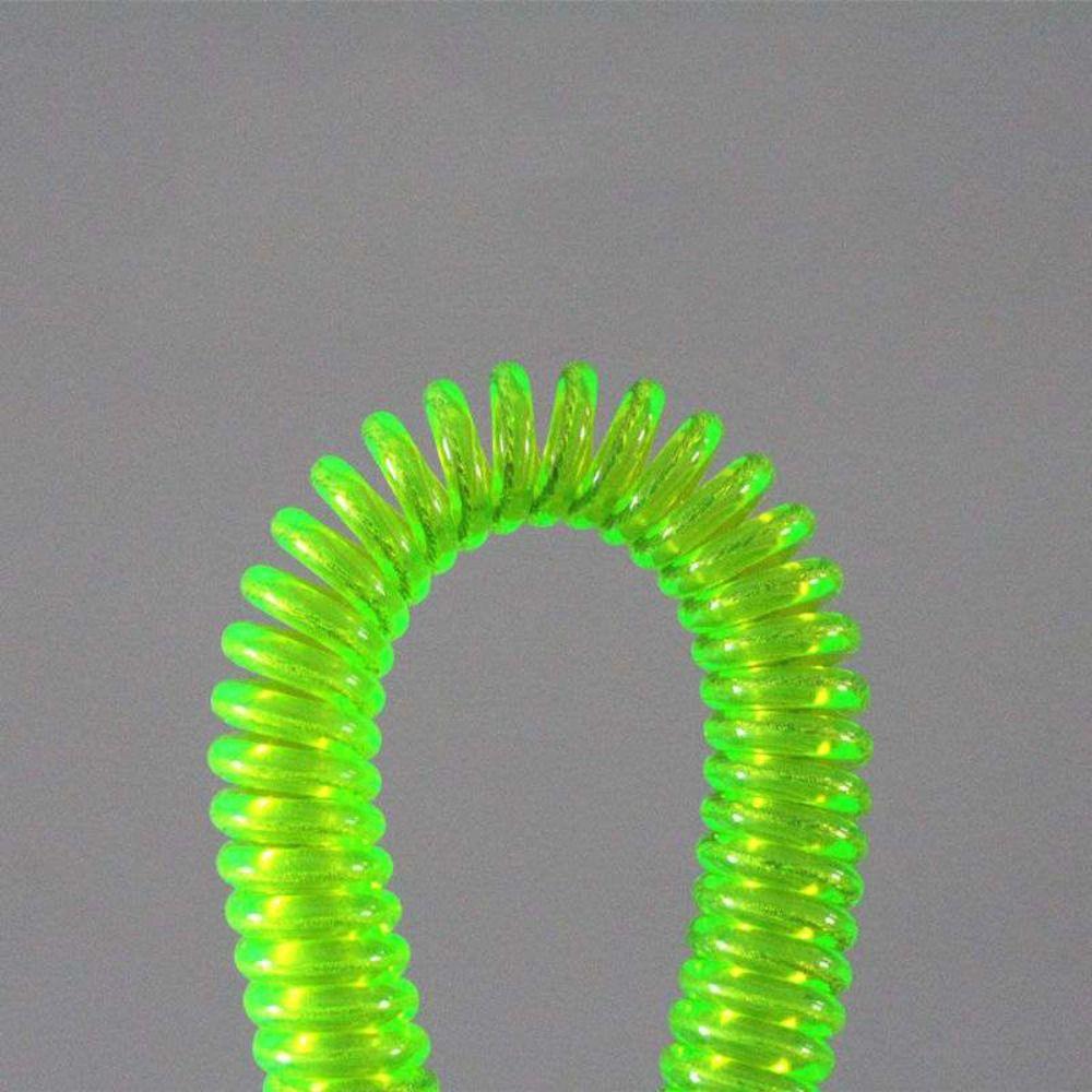 Ring Metal Carabiner Spring Elastic Rope Spiral Coiled Lanyard Safety Rope Stretch Fishing Tools