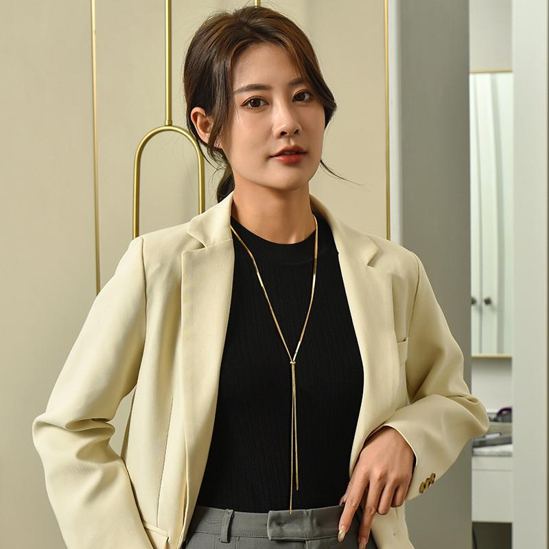 Потрясающее модное ожерелье-цепочка «змейка» из титановой стали 2022 года для женщин