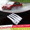 Для Mitsubishi Lancer Evo 7 8 9 2002 2003 2004 2005 2006 2007 Хромированная Накладка на Ручку Двери Накладка Защелка Колпачок Автомобиля Наклейки Аксессуары