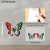 2D Flat Colorful Butterfly Mexico Flag Acrylic Material Dangle Earrings Lightweight Colorful Earrings for Women Jewelry Gifts