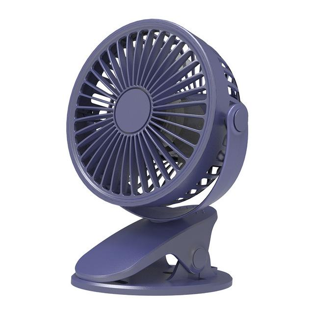 Mini Mute Clip Fan Rechargeable Silent 4 Blades Baby Stroller Fans Portable Air Cooling 3 Speeds Desk USB Fan with USB Output