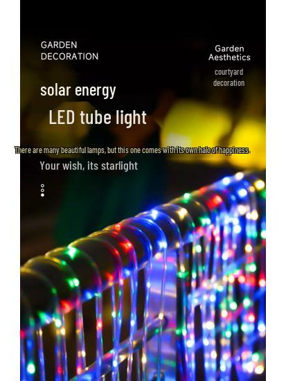 LED Solar Colorful Waterproof Outdoor String Lights for Courtyard, Balcony, and Garden Decoration