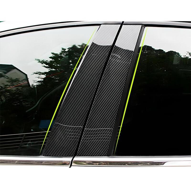 6x For Dodge Charger 2011-2021 Window Pillar Posts Carbon Fiber Style Trim Cover