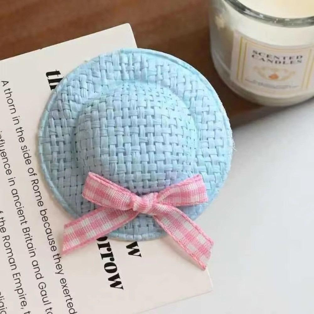 Duckbill Shape Mini Straw Hat Barrettes Handmade Side Hair Clip Hair Accessories Everyday Wear