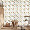 Animals wallpaper white, light gray and green 50x1000