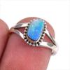 Подарочное кольцо из чистого серебра 925 пробы с натуральным австралийским опалом ручной работы S.6.5 H8s85