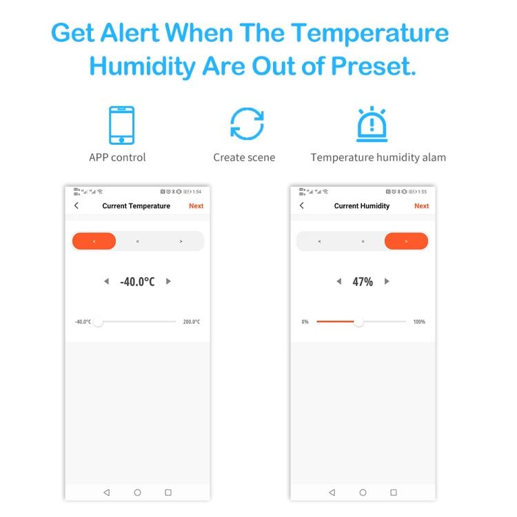 Wifi Temperature And Humidity Meter Sensor Equipment Smart Home Graffiti APP Temperature And Humidity Sensor