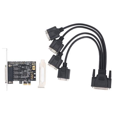 Карта последовательного адаптера PCIE 1X DB25 на 4 порта DB9 R232 PCI Express последовательная карта с чипом ASIX AX99100