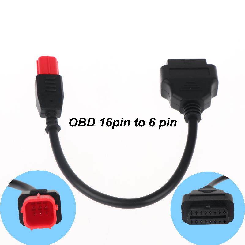 1 шт. 16-контактный на 6-контактный диагностический кабель OBDII, адаптер OBD для мотоциклов серии Z/Versys, адаптер разъема OBD