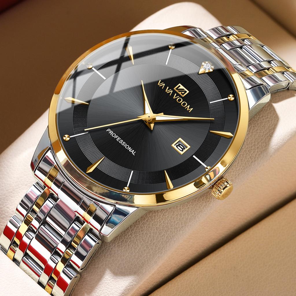 Men’s Quartz Watches Top Brand Luxury Wristwatch Waterproof Date Men Watches Stainless Steel Quartz Wrist Watches Male