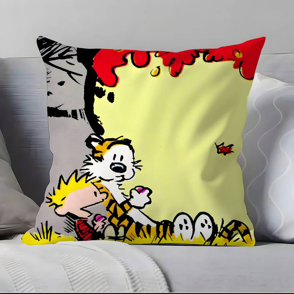 Наволочка C-Calvin And H-Hobbes Наволочка Мягкая, Приятная для Кожи и Удобная, С Скрытой Молнией