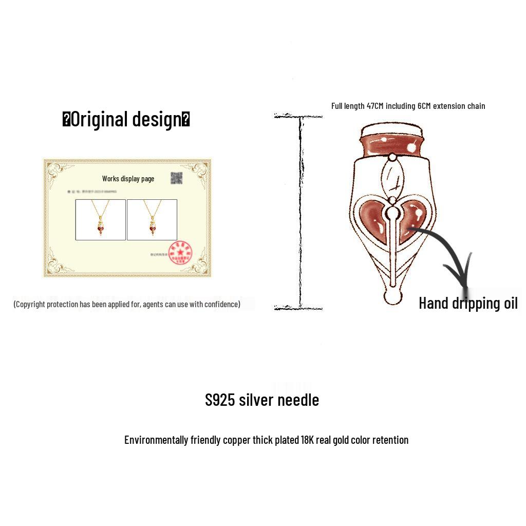 Ожерелье-подвеска в виде лопаты из циркония из 18-каратного золота - Роскошная ключичная цепочка для женщин