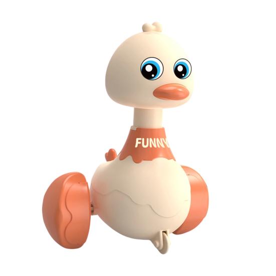 Детская игрушка «Гуляющий утенок» Нажми и едь Инерционный привод Оттягивание назад Вращающаяся на 360 градусов голова
