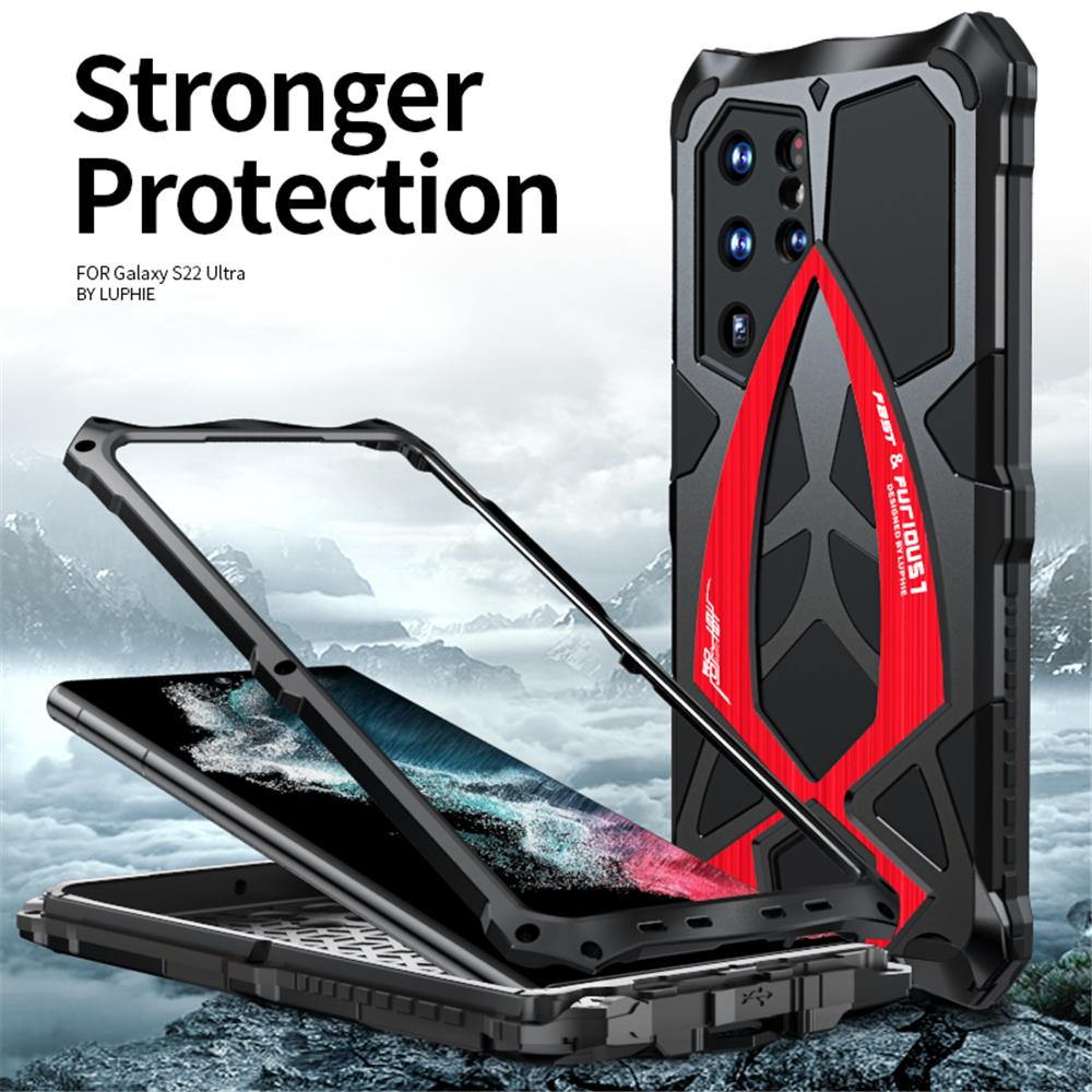 Металлическая броня, сверхпрочная задняя крышка для Samsung Galaxy S24 Ultra S23 S22 5G, чехол для телефона, защита камеры, противоударный чехол, принципиально