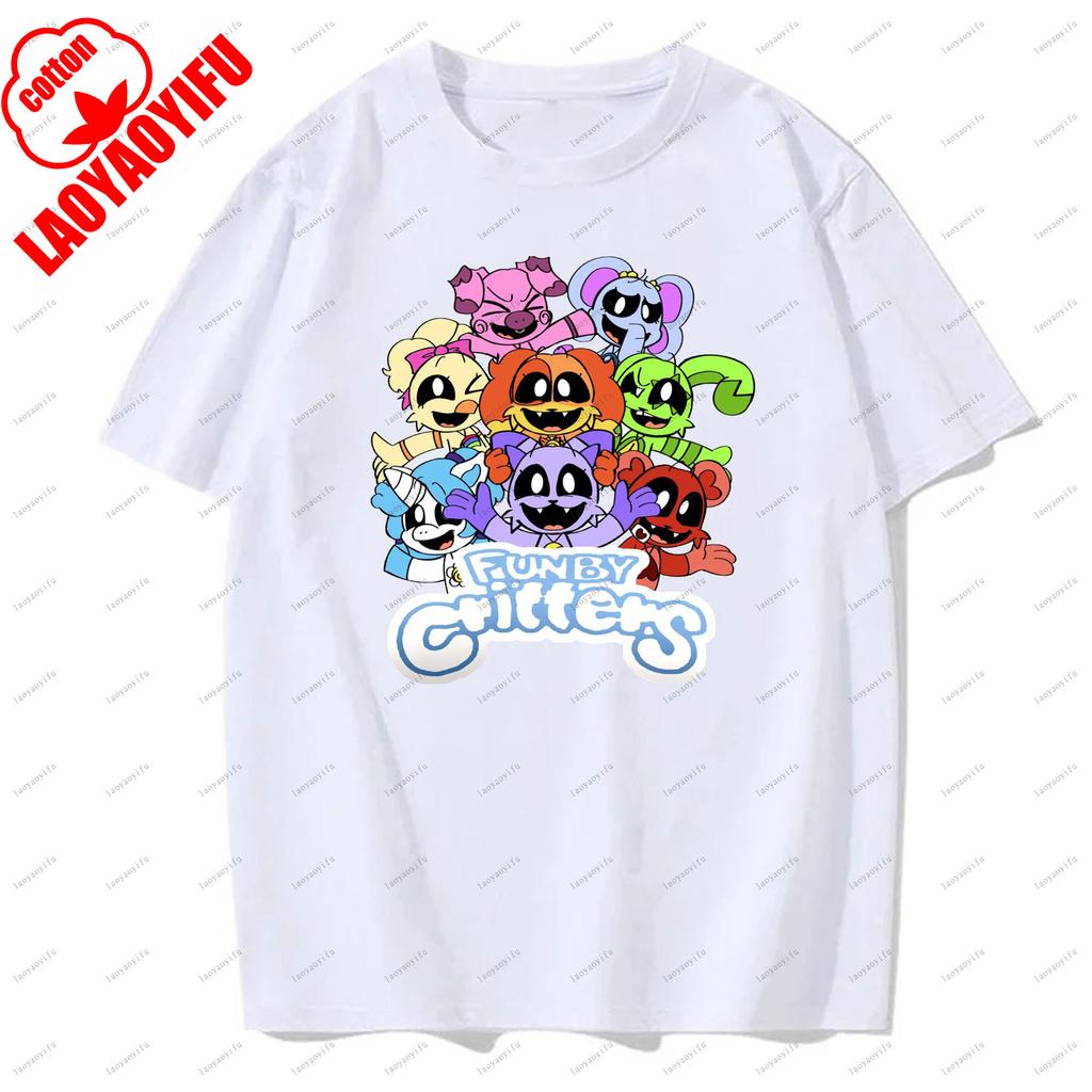 Smiling Critters T-shirts Breathable Camisetas Harajuku Tops Men T Shirt Casual for Daily Wear and Casual Outings