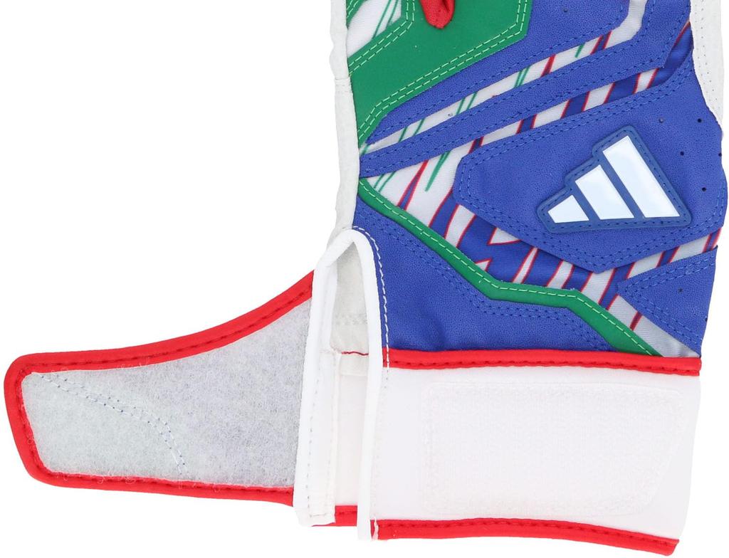 adidas Baseball Batting Size Size LBG504 Gloves, 41, Medium, Blue/Green (2348), O,