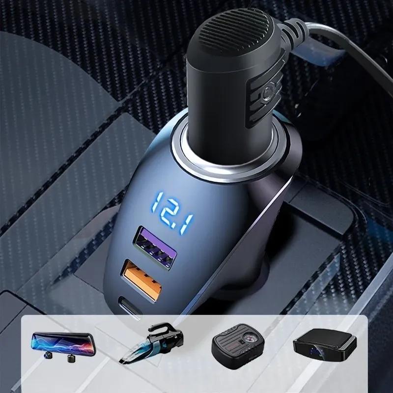 Car Charger Super Fast Charging Expansion Multi-function Interface Usb Cigarette Lighter Adapter Plug Automobiles Accessories