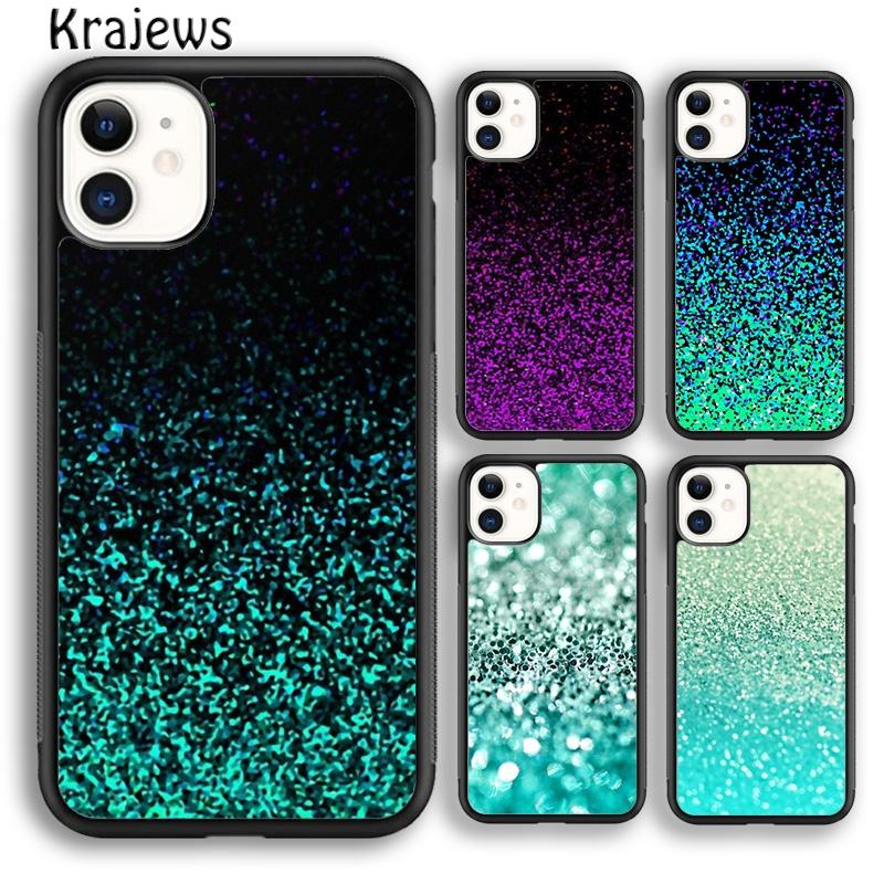Krajews Чехол-накладка с узором "Мятный Глиттер" Для iPhone 17 Air 16 15 14 plus 12 13 pro max чехол Оболочка Fundas