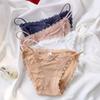 Ice Silk Seamless Women's Underwear Sexy Low Waist Lace Edge Underwear Thin Breathable Underwear