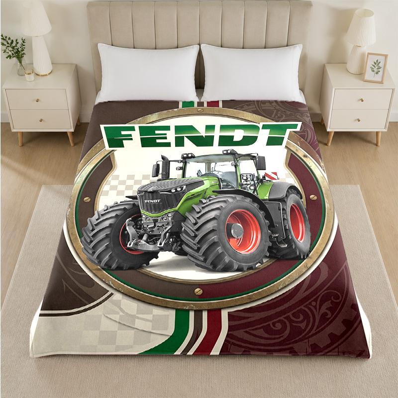 Фланелевое одеяло с принтом Fendt, уютное, легкое, плюшевое покрывало для кровати, дивана, домашнего использования