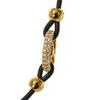 Б/у 12564 Brasserie Louise by Night Стразы M8229Z 7986 Логотип LV стразовый шнурок LV круглый Нуар женский из Японии