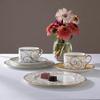 NARUMI Rondo Plate Set, 21cm, Gold and Platinum, Set of 2, Elegant and Stylish, Perfect for a Pair of Wedding Gifts, Gift Boxed and Gift Wrapped, 9735