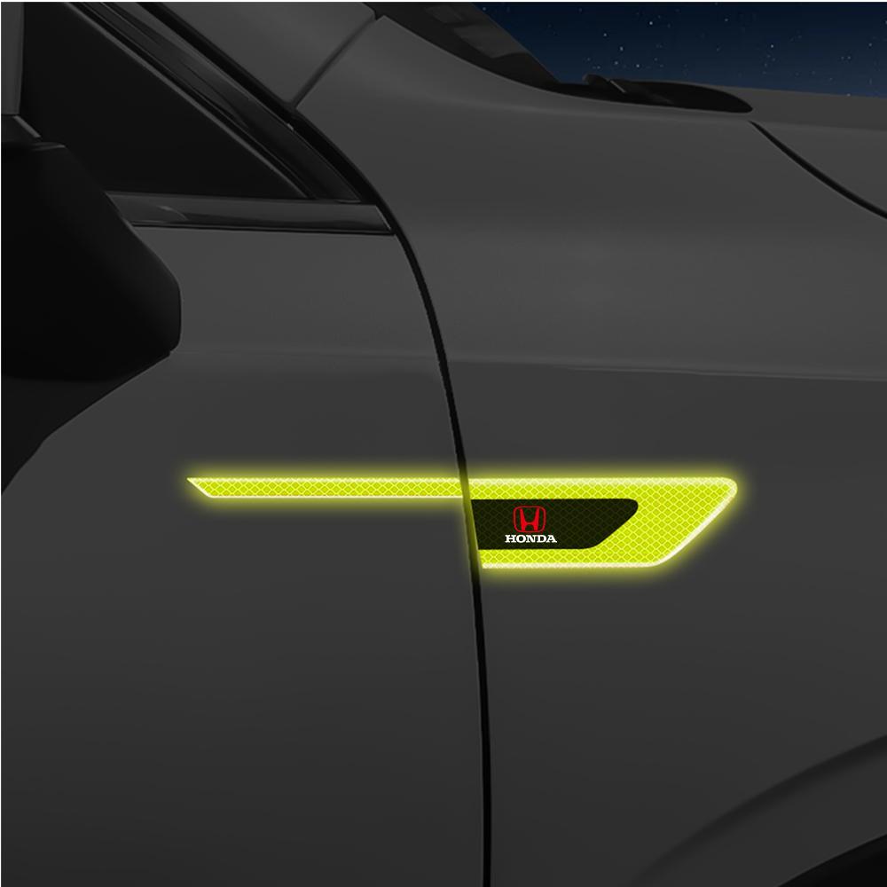 Car Sticker Reflective Arrow Sign Tape Warning Safety Decals Auto Exterior Accessories For Honda Civic XR-V HR-V City Accord Fit