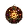 1Pc Yue Lao Marriage Flower Array Pendant 4cm, Alloy Time Gem Charm for Love and Marriage