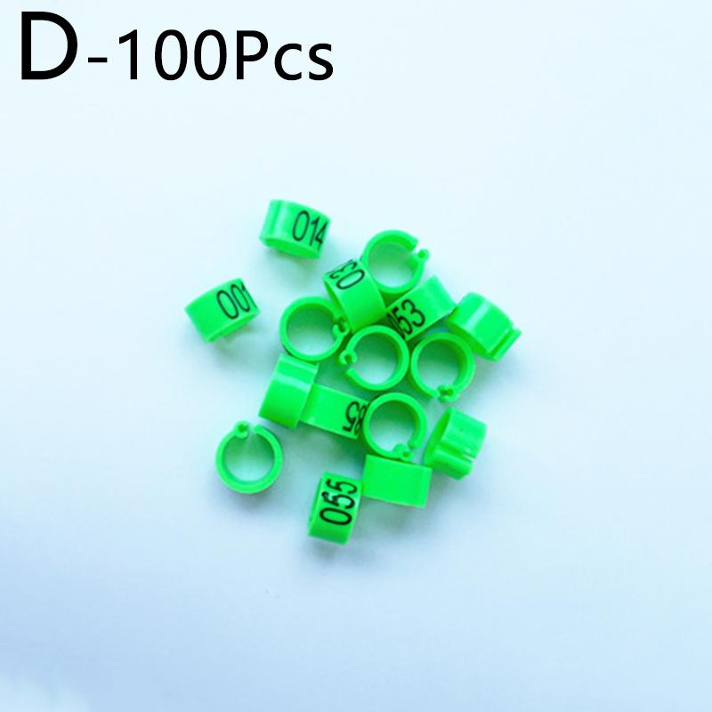 100pcs Parrot Feeding Plastic Digital Bird Foot Clip Pigeon Training Tools Animal Supplies Clip Rings