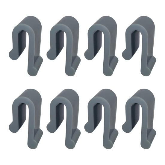 4/6/8/12Pcs Dutch Oven Lid Protector Clips Silicone Cutlery Protection Clip Stackable Easy to Clean Cookware Bumpers for Pots U-Shaped Design