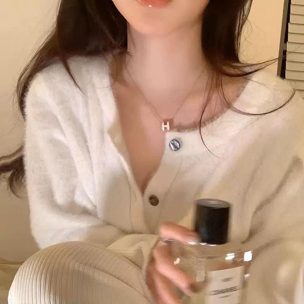 Женское летнее роскошное ожерелье из титановой стали - Дизайн высокого класса, кулон на ключицу