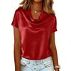 Женская модная повседневная цветная повседневная футболка с коротким рукавом