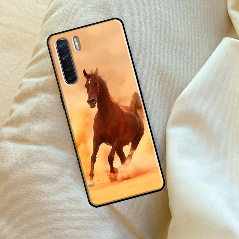 Бегущие Лошади Животное Для OPPO A15 A16 A76 A96 A52 A72 A92 A98 A78 A58 A5 A9 A53 A17 A77 A57S A94 A74 A54S Чехол