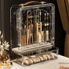 Jewelry Organizer Box Dustproof Clear Large Capacity Storage Display Case Earring Holder for