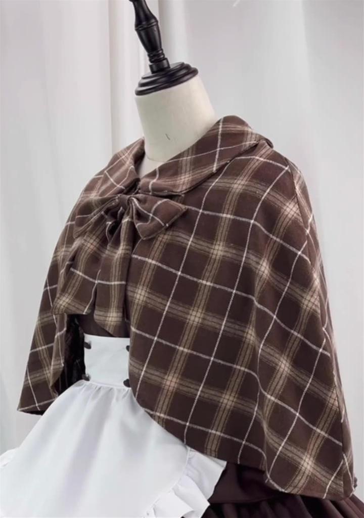 YZZYQQ Сексуальное и милое Лолита Горничная Аниме Алиса Короткое Школьный фестиваль Коричневое с размером 5XL Платье, Платье, Женские рукава, Костюм, Шляпа,