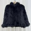 Real Rabbit Fur Braided Coat for Women Short Style Young Coat Fox Fur Bat Sleeve Shawl