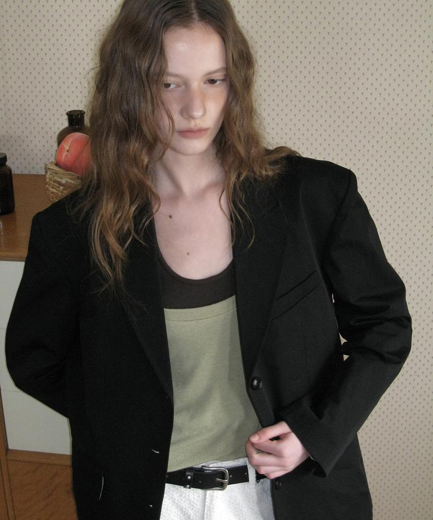 APPAREL ARCHIVE Rivlet Single Cotton Jacket - Black
