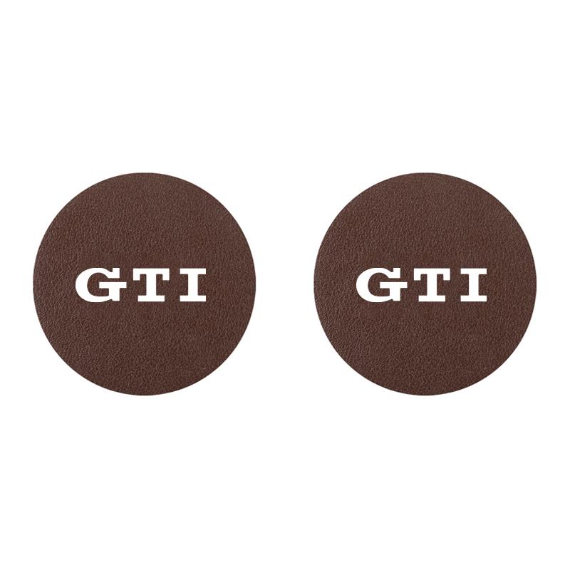 2pcs Car Cup Holder Insert Pad Emblem Coaster Anti-Slip Mat For VW Golf Tiguan T-Roc Polo Passat ID.4 T-Cross ID.3 Taigo ID.7 zj6