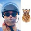 Orange Cat Cycling Sun Mask – Funny Animal Face Shield with Neck Protection & Ear Loops