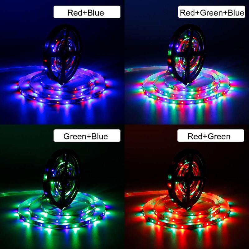 Светодиодная лента USB 0,5-30 м, 30 светодиодов/м, RGB-лента SMD 2835 с пультом дистанционного управления, гибкая лента, диодная лента, подсветка для телевизора, декор комнаты