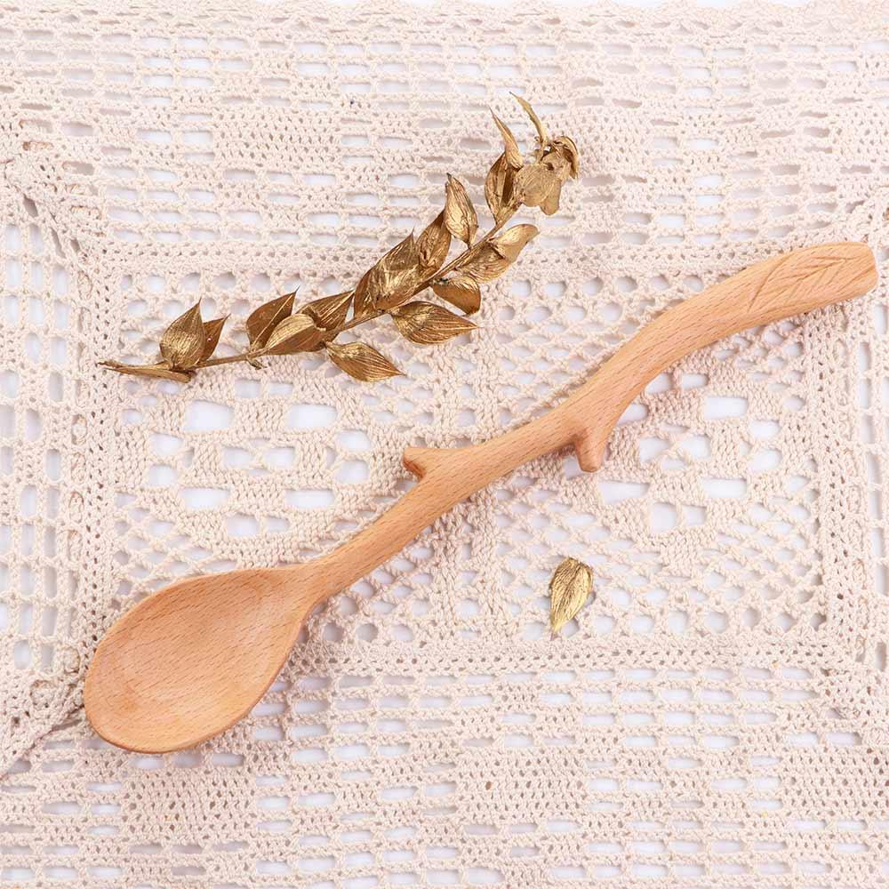 Natural Wood Flatware Tableware Mixing Kitchen Utensil Wooden Spoon Soup Spoon Stirring Spoon
